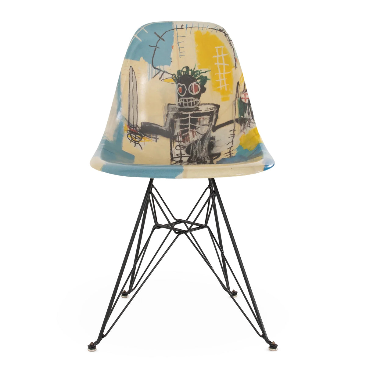 Case Study® Fiberglass Jean-Michel Basquiat Warrior Eiffel Side Chair