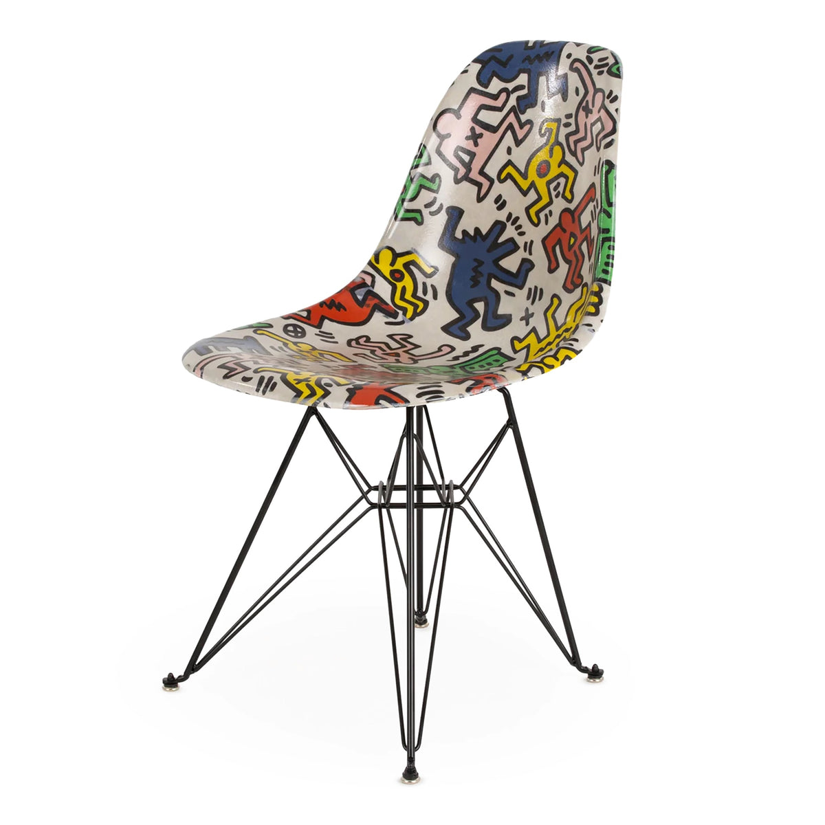 Case Study® Fiberglass Keith Haring Party Eiffel Side Chair