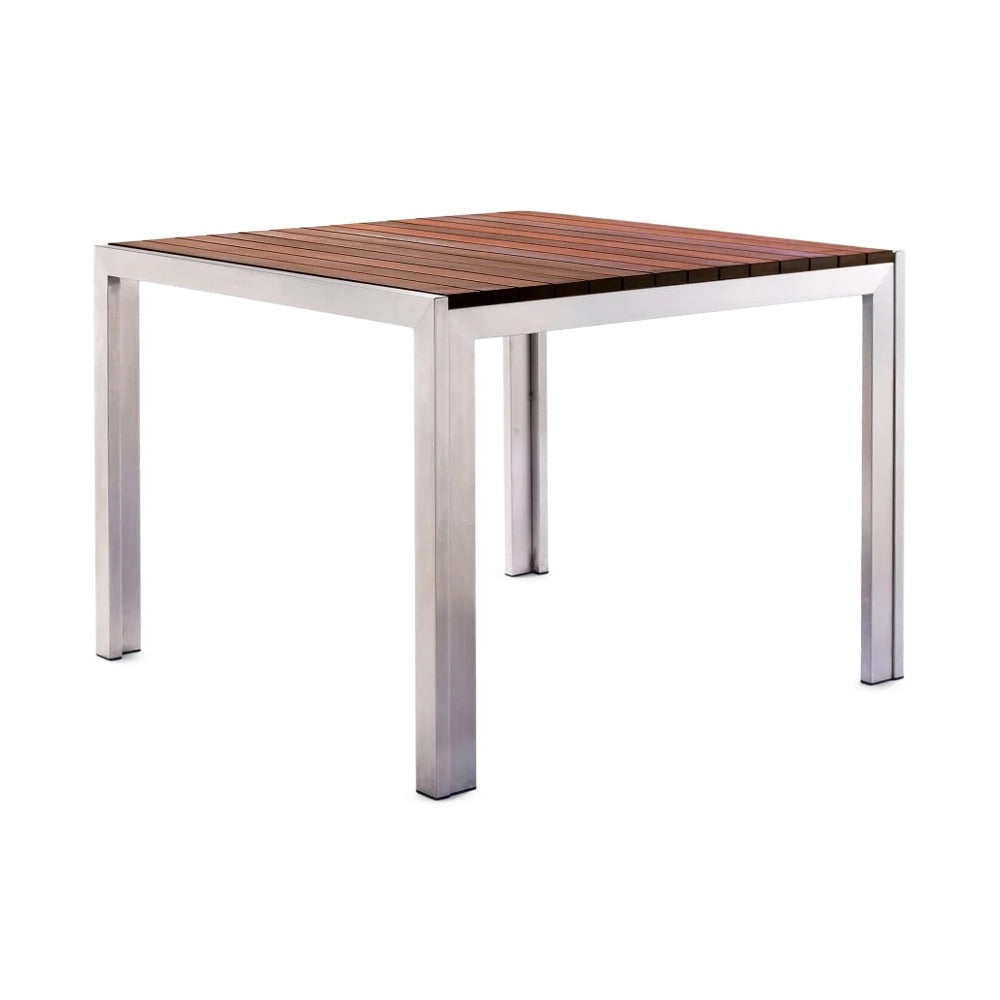 Case Study® Stainless Steel Square Dining Table
