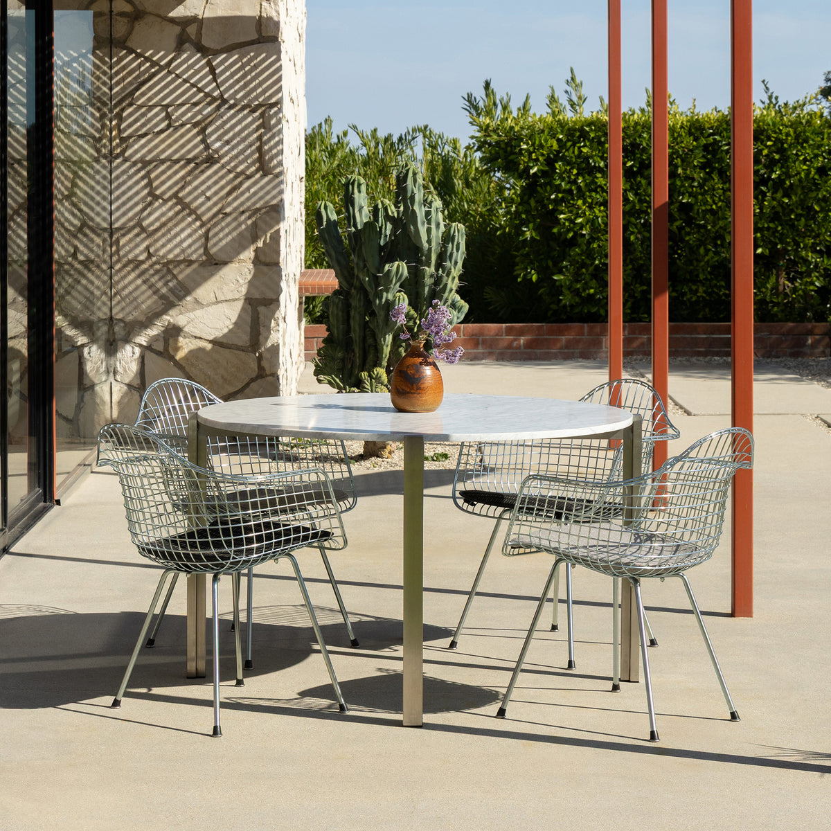Case Study® Stainless Steel Round Dining Table