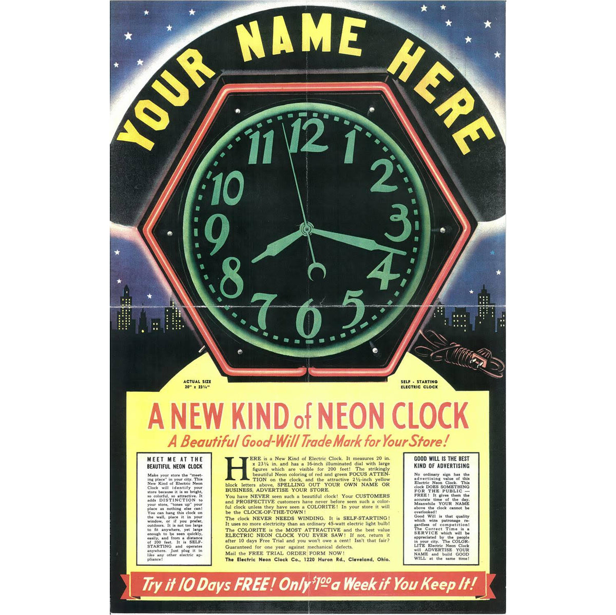 ColorLite Neon Clock