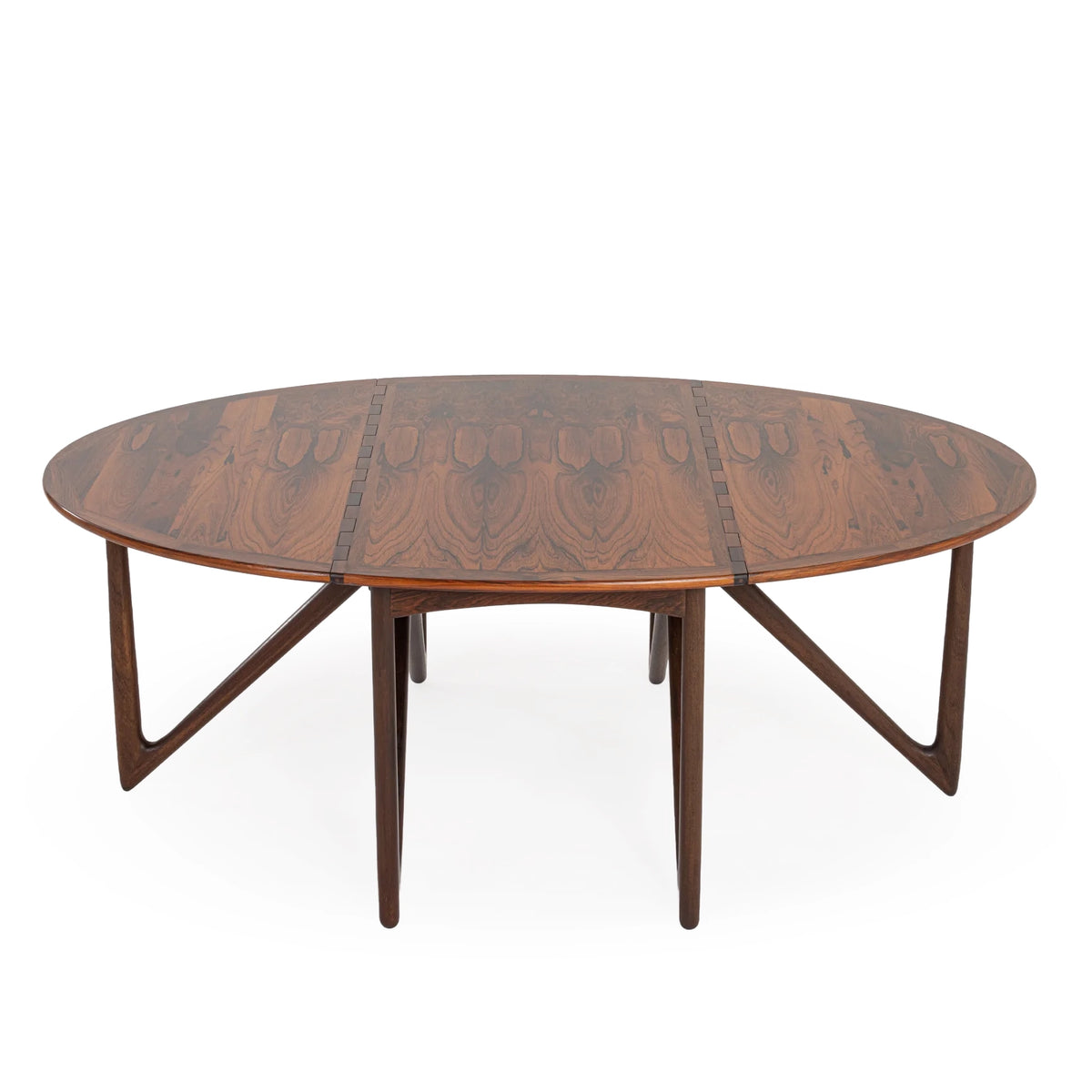 Niels Koefoed Rosewood Drop-Leaf Table & Henning Kjaernulf Rosewood Dining Chairs
